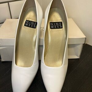 Nine West White Heels